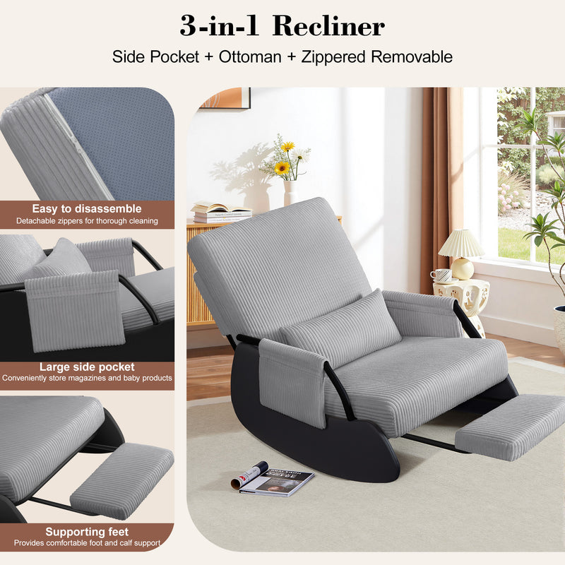 FelixKing Rocking Chair Nursery,Low-Seat Glider Chair