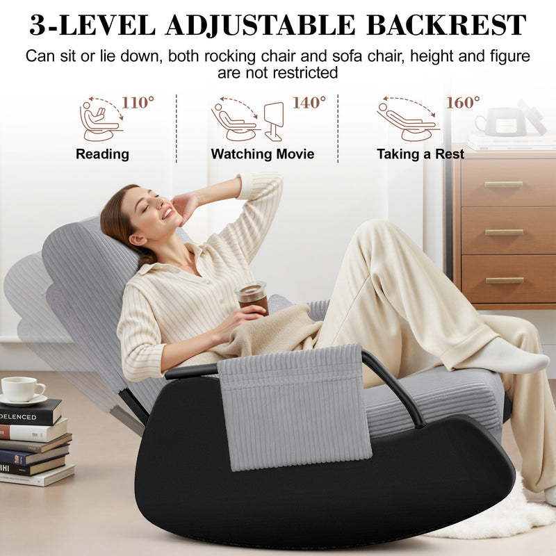 FelixKing Rocking Chair Nursery,Low-Seat Glider Chair