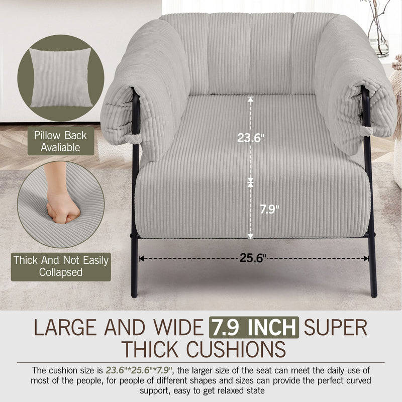 FelixKing Accent Chair Modern, Upholstered Bristle Living Room Chair