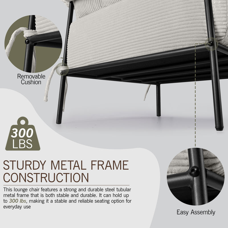 FelixKing Accent Chair Modern, Upholstered Bristle Living Room Chair