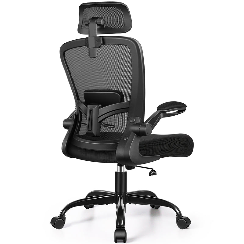FelixKing Ergonomic Office Chair, Headrest Desk Chair Office Chair with Adjustable Lumbar Support, Home Office Swivel Task Chair with High Back and Armrest, Adjustable Height Gaming Chair